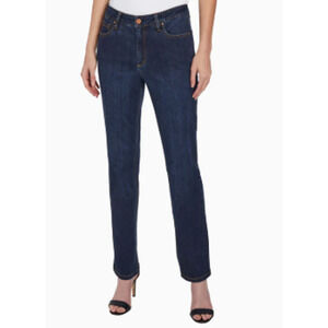 Jones New York Pants WMNS 8 Dark Wash Denim High Rise Stretch Skinny Jeans